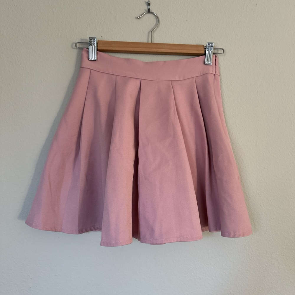 Pink mini skirt